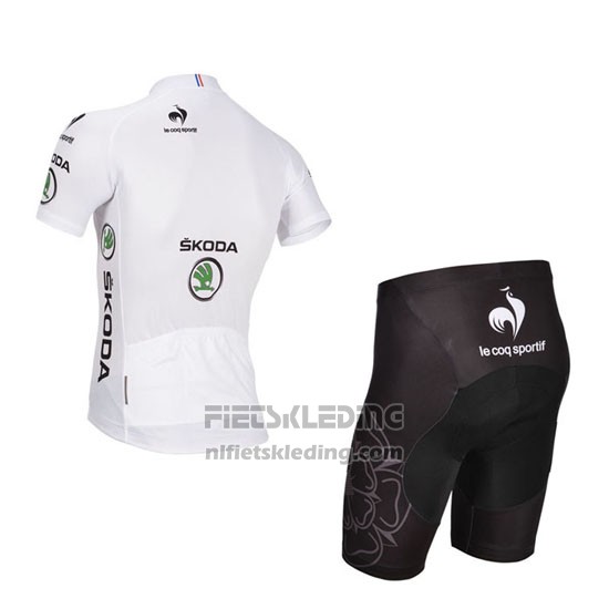 2014 Fietskleding Tour de France Wit Korte Mouwen en Koersbroek